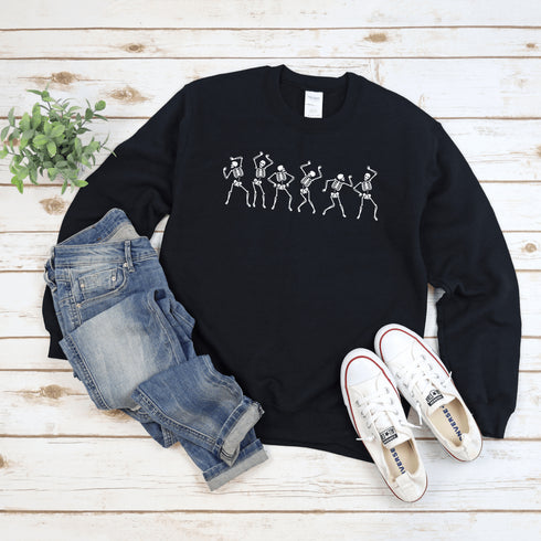 Halloween Sweatshirt- Dancing Skeletons