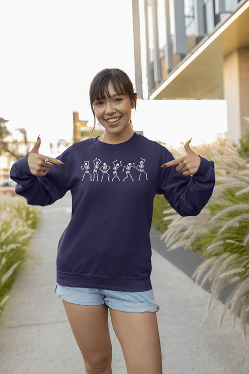 Halloween Sweatshirt- Dancing Skeletons