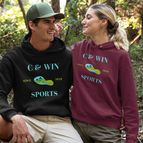 This hoodie features a unique graphic of a footprint set against a breathtaking mountain scene, symbolizing the spirit of exploration and conquering new heights.