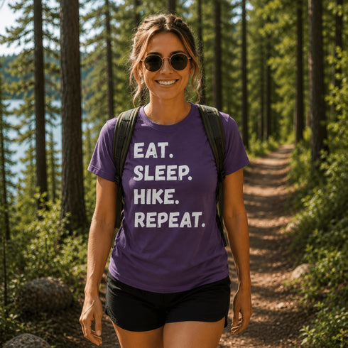 Eat Sleep Hike Repeat T-Shirt | Hiking & Adventure Tee