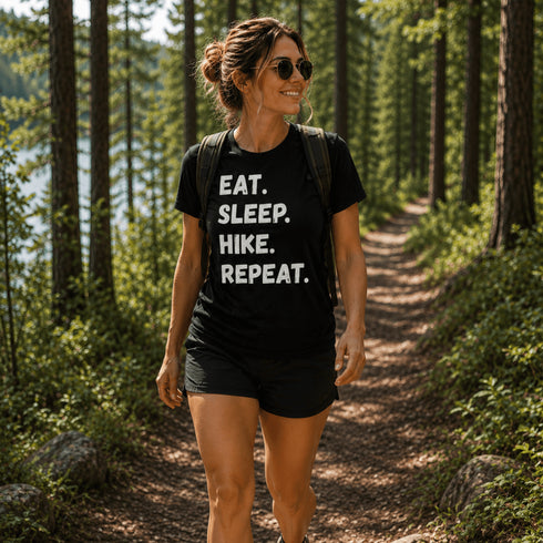Eat Sleep Hike Repeat T-Shirt | Hiking & Adventure Tee