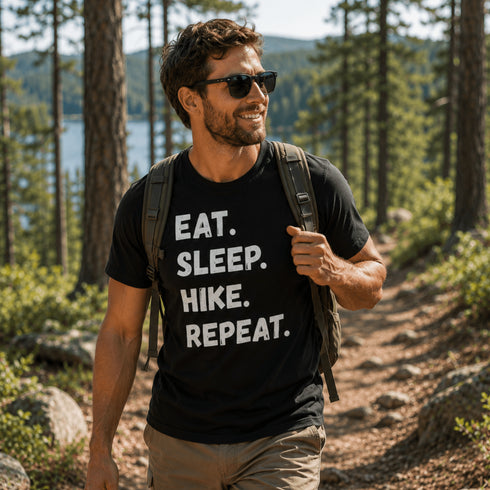 Eat Sleep Hike Repeat T-Shirt | Hiking & Adventure Tee