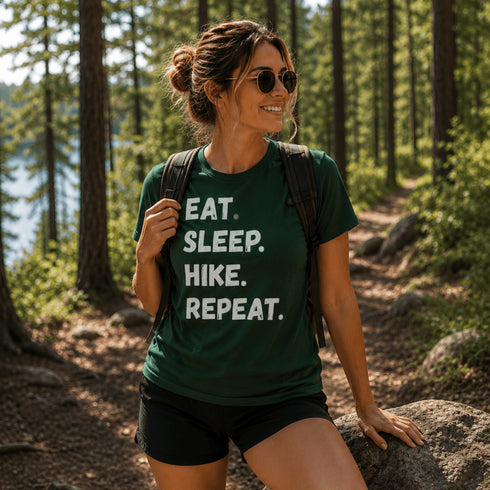 Eat Sleep Hike Repeat T-Shirt | Hiking & Adventure Tee