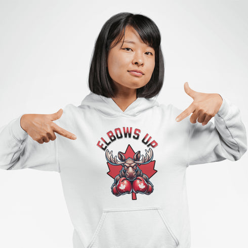 When the gloves come off, the elbows go up—and this angry moose in boxing gloves isn’t here to mess around.