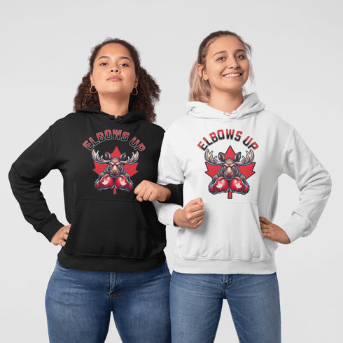 When the gloves come off, the elbows go up—and this angry moose in boxing gloves isn’t here to mess around.