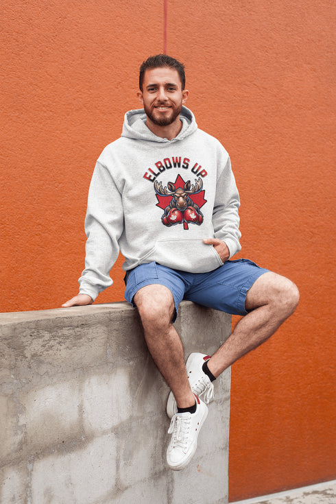 When the gloves come off, the elbows go up—and this angry moose in boxing gloves isn’t here to mess around.