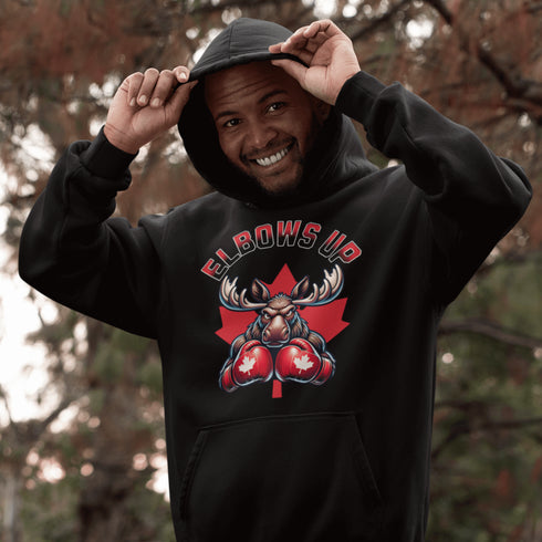 When the gloves come off, the elbows go up—and this angry moose in boxing gloves isn’t here to mess around.