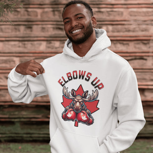 When the gloves come off, the elbows go up—and this angry moose in boxing gloves isn’t here to mess around.