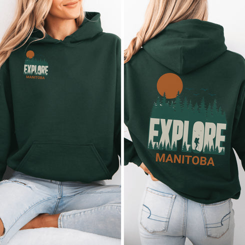 Adventure awaits with our Explore Manitoba Hoodie, designed for those who crave the beauty of the outdoors.