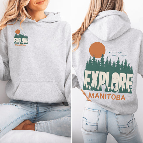 Adventure awaits with our Explore Manitoba Hoodie, designed for those who crave the beauty of the outdoors.