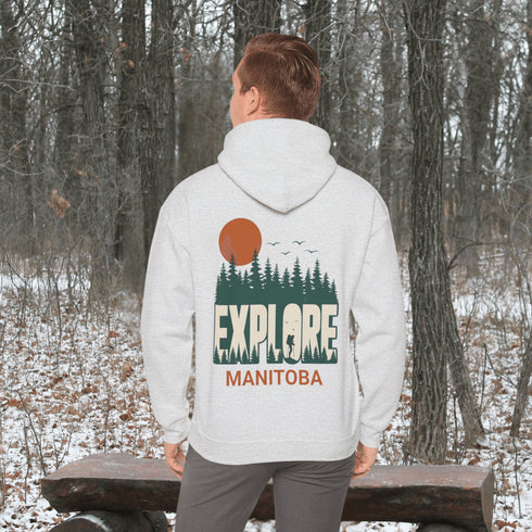 Adventure awaits with our Explore Manitoba Hoodie, designed for those who crave the beauty of the outdoors.
