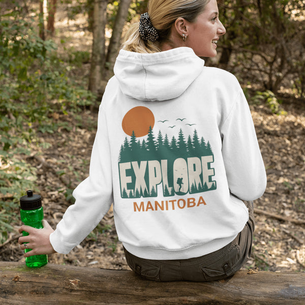 Adventure awaits with our Explore Manitoba Hoodie, designed for those who crave the beauty of the outdoors.