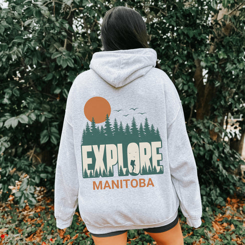 Adventure awaits with our Explore Manitoba Hoodie, designed for those who crave the beauty of the outdoors.