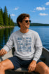 Lake Life Falcon Lake Manitoba custom sweatshirt with hand-drawn lake icons design on cozy crewneck apparel