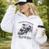 funny hockey hoodie with feels like a penalty box kind of day design featuring players crashing into boards on white hoodie