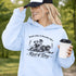 feels like a penalty box kind of day hockey hoodie with players crashing into boards vintage style design