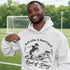 Woman wearing hoodie with funny soccer graphic and text feels like a red card kind of day