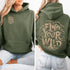 Featuring the bold phrase "Find Your Wild" crafted in a unique tree branch letter font, this hoodie is a celebration of the untamed beauty of the forest and the freedom it inspires.