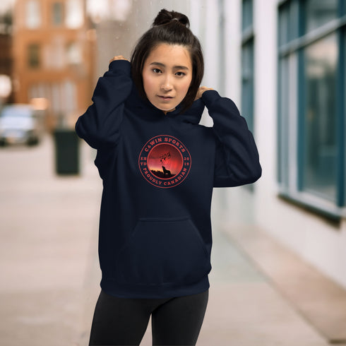 This unique hoodie features a mesmerizing graphic of the aurora borealis dancing across the night sky, with a majestic wolf howling at the moon, creating a sense of mystery and wonder.
