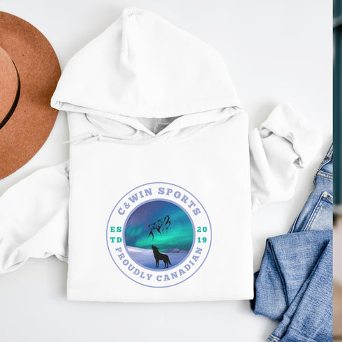 This unique hoodie features a mesmerizing graphic of the aurora borealis dancing across the night sky, with a majestic wolf howling at the moon, creating a sense of mystery and wonder.