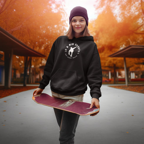 Introducing our latest skateboarding hoodie that perfectly captures the essence of the skateboarding lifestyle - "Eat Sleep Skate."