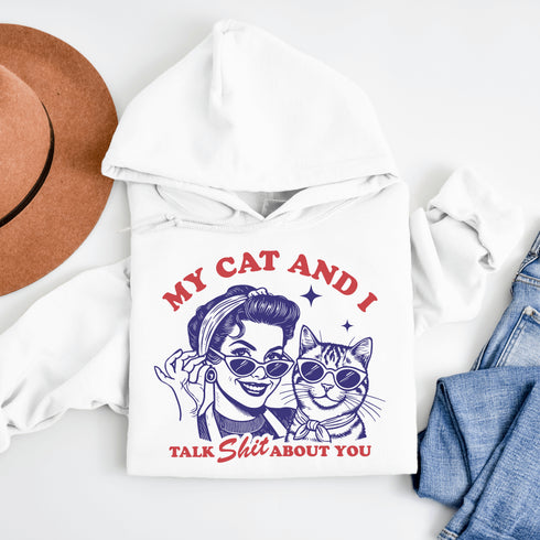 Ever wanted to keep it classy and sassy? Meet the Purr-fectly Petty Hoodie, where vintage vibes meet modern snark!