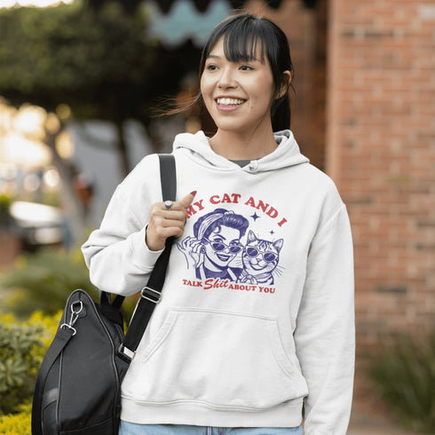 Ever wanted to keep it classy and sassy? Meet the Purr-fectly Petty Hoodie, where vintage vibes meet modern snark!