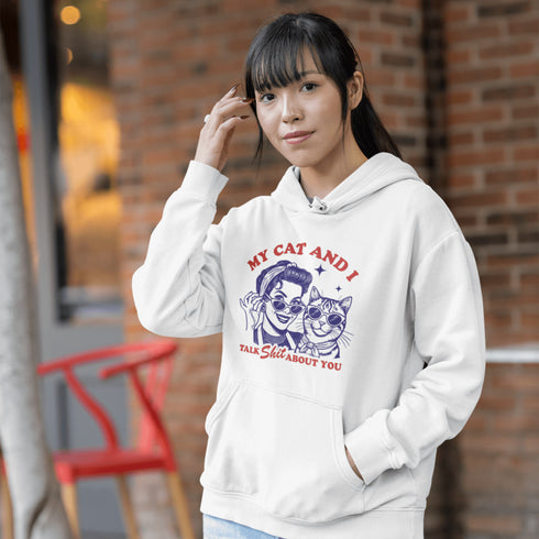 Ever wanted to keep it classy and sassy? Meet the Purr-fectly Petty Hoodie, where vintage vibes meet modern snark!