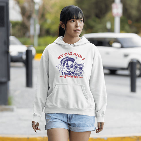 Ever wanted to keep it classy and sassy? Meet the Purr-fectly Petty Hoodie, where vintage vibes meet modern snark!