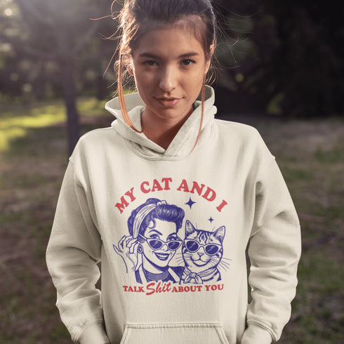 Ever wanted to keep it classy and sassy? Meet the Purr-fectly Petty Hoodie, where vintage vibes meet modern snark!