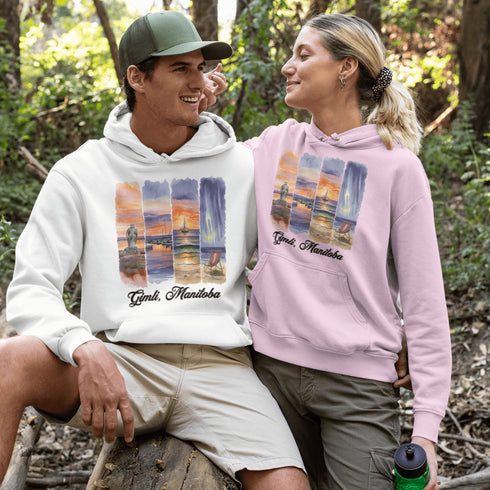 Wrap yourself in lakeside charm with our Gimli, Manitoba hoodie — a cozy tribute to one of Manitoba’s most beloved beach towns.