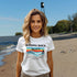 Introducing the perfect addition to your summer wardrobe - the Winnipeg Beach Manitoba t-shirt! Showcasing the essence of this picturesque destination, this shirt features the phrase "Eat, Sleep, Swim" in a trendy and eye-catching design.