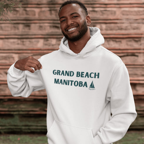 Bring the beach vibes wherever you go with our Grand Beach Retro Scene hoodie — a cozy nod to one of Manitoba’s most iconic summer destinations.