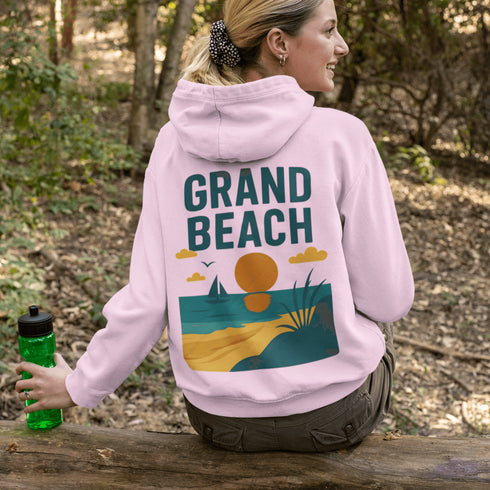 Bring the beach vibes wherever you go with our Grand Beach Retro Scene hoodie — a cozy nod to one of Manitoba’s most iconic summer destinations.