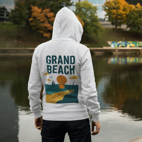 Bring the beach vibes wherever you go with our Grand Beach Retro Scene hoodie — a cozy nod to one of Manitoba’s most iconic summer destinations.