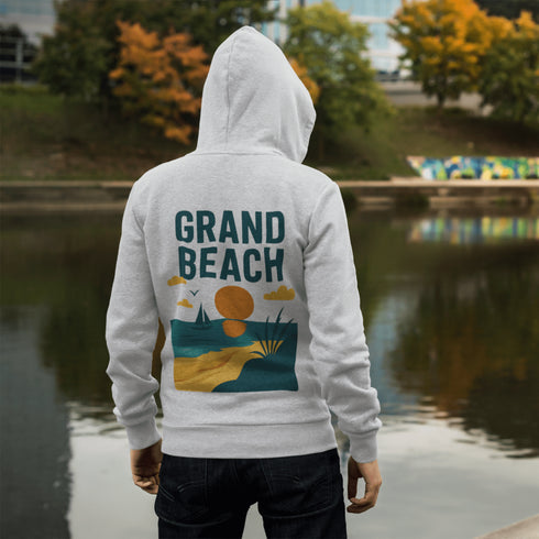 Bring the beach vibes wherever you go with our Grand Beach Retro Scene hoodie — a cozy nod to one of Manitoba’s most iconic summer destinations.