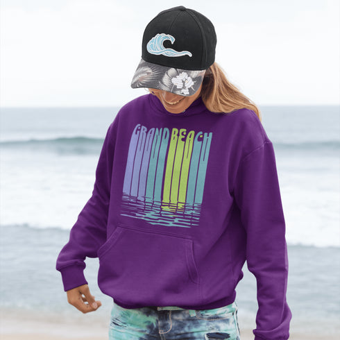 Bring the beach vibes wherever you go with our Grand Beach retro hoodie — a bold and colorful tribute to one of Manitoba’s most loved summer destinations.