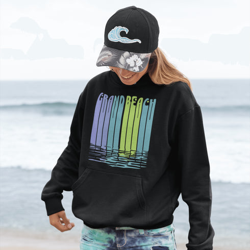 Bring the beach vibes wherever you go with our Grand Beach retro hoodie — a bold and colorful tribute to one of Manitoba’s most loved summer destinations.