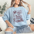 Funny hockey season sweatshirt with “Sorry I Can’t It’s Hockey Season” design featuring skates, stick, puck, and coffee cup – cozy rink apparel for hockey moms and fans