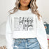 Hockey Mom sweatshirt with handwritten script typography and descriptive text design on a cozy crewneck, perfect for rink moms and hockey season