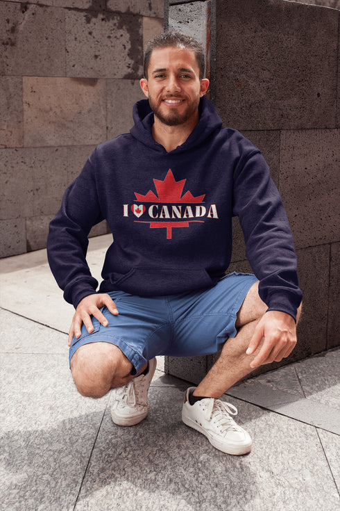 I ❤️ Canada Hoodie – Because Maple Syrup Runs in Our Veins 🍁❤️ Do you love Canada? Enough to brave -40°C, defend poutine with your life