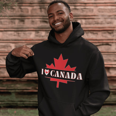 I ❤️ Canada Hoodie – Because Maple Syrup Runs in Our Veins 🍁❤️ Do you love Canada? Enough to brave -40°C, defend poutine with your life