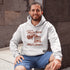 Funny maple syrup hoodie that says “I Put My Maple Syrup On My Maple Syrup” Canadian humor hoodie with vintage maple syrup graphic.