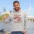 Funny maple syrup hoodie that says “I Put My Maple Syrup On My Maple Syrup” Canadian humor hoodie with vintage maple syrup graphic.