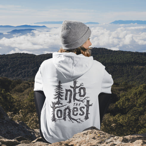 Step into nature with style and comfort with the Into the Forest hoodie, featuring a stunning tree branch font design.