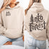 Step into nature with style and comfort with the Into the Forest hoodie, featuring a stunning tree branch font design.