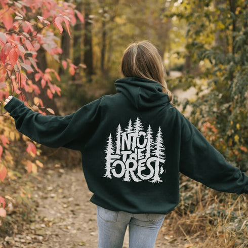 Step into the wild with the Into The Forest hoodie, where style meets nature in the most unforgettable way.
