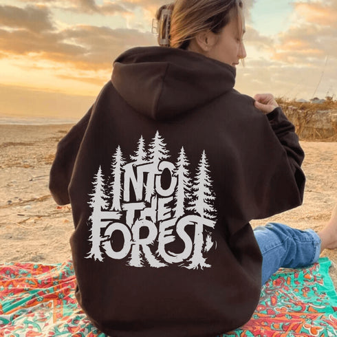 Step into the wild with the Into The Forest hoodie, where style meets nature in the most unforgettable way.