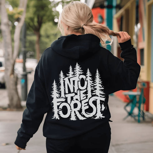 Step into the wild with the Into The Forest hoodie, where style meets nature in the most unforgettable way.