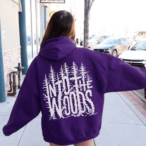 Embrace your inner wanderer with the Into The Woods hoodie, designed for those who hear the call of the wild.